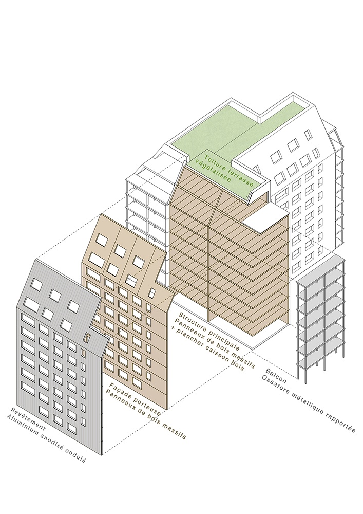logements structure bois Paris - ELOGIE